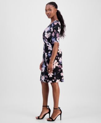 Petite Half-Sleeve Sheath Dress