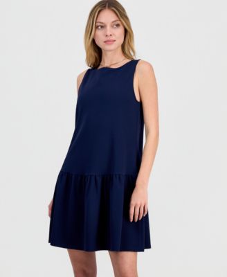 Petite Drop-Waist Sleeveless Dress
