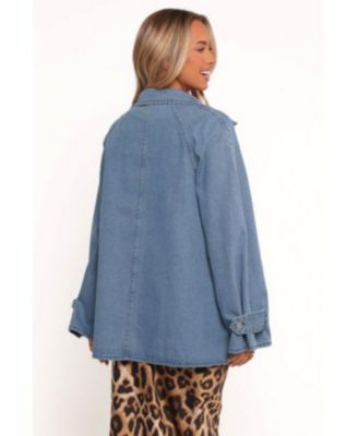 Women's Novan Oversized Shacket - Denim 10