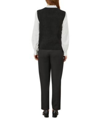 Women's Knitted Floral Sleeveless Sweater Vest