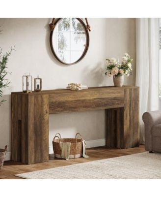 71-Inch Long Console Table for Entryway, Farmhouse Sofa Console Behind Couch, Entry Table