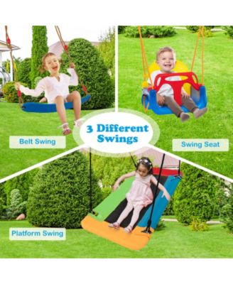 660 LBS Heavy Duty Carbon Steel Swing Frame with 3 Swings