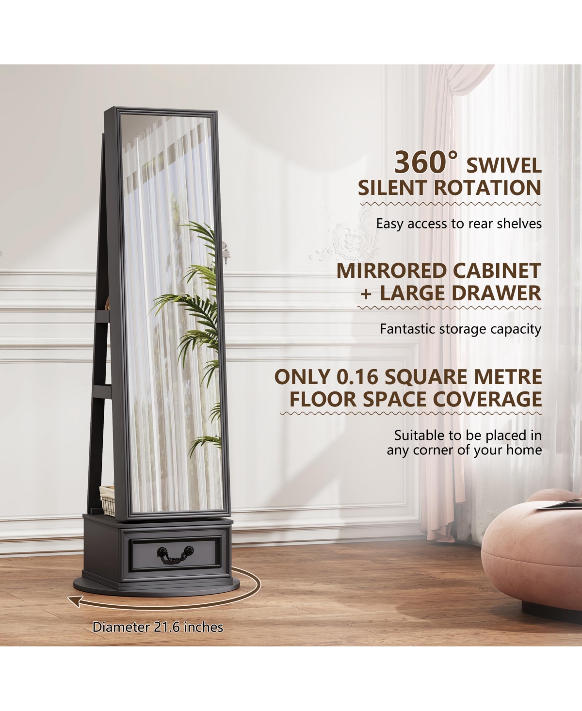 Vlsrka Color Block Full Length Mirror