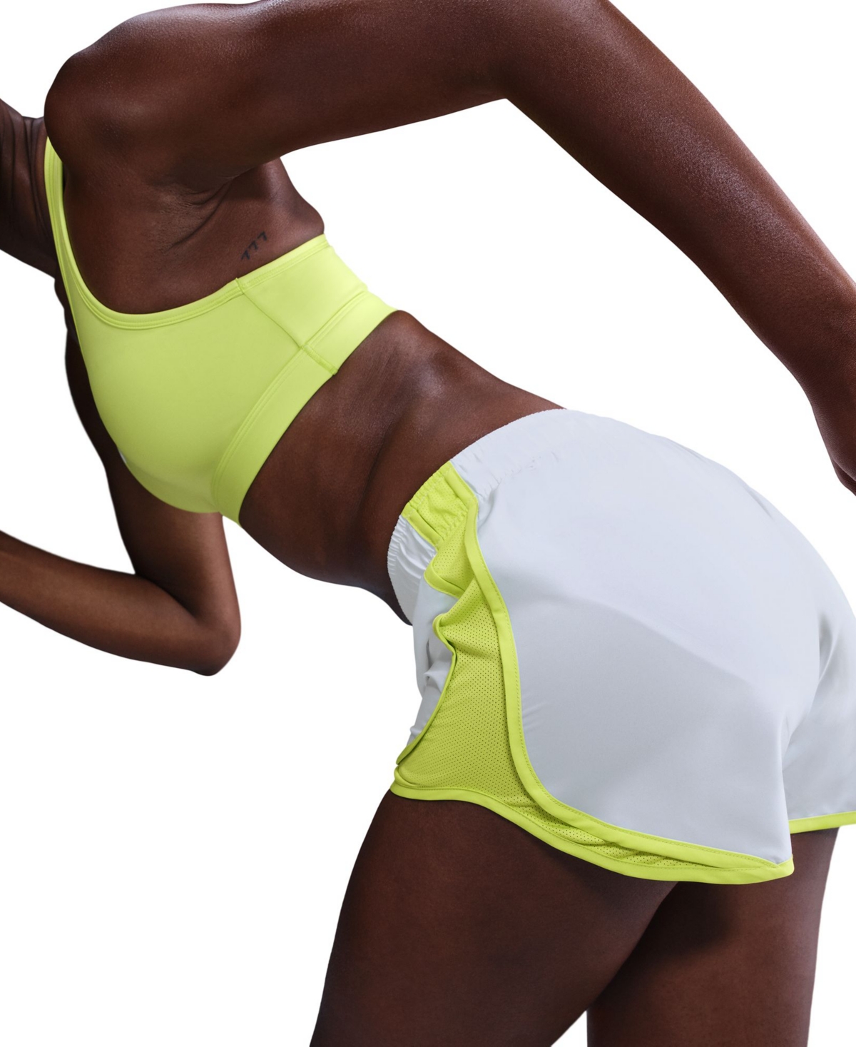 Nike Women's Tempo Dri-fit Mid Rise Running Shorts In White