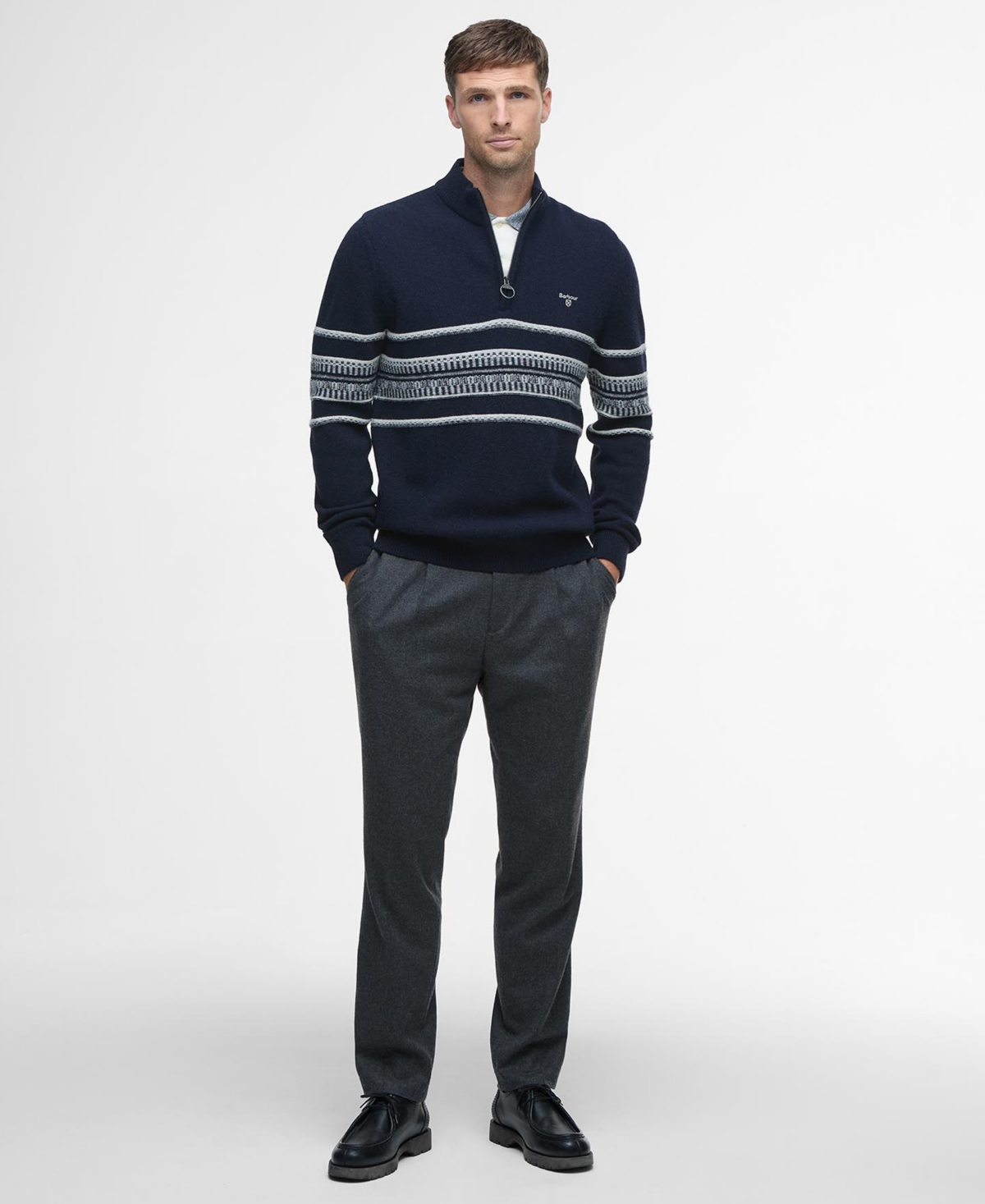Barbour Men's Kepwick Half-Zip Long-Sleeve Jumper Sweater
