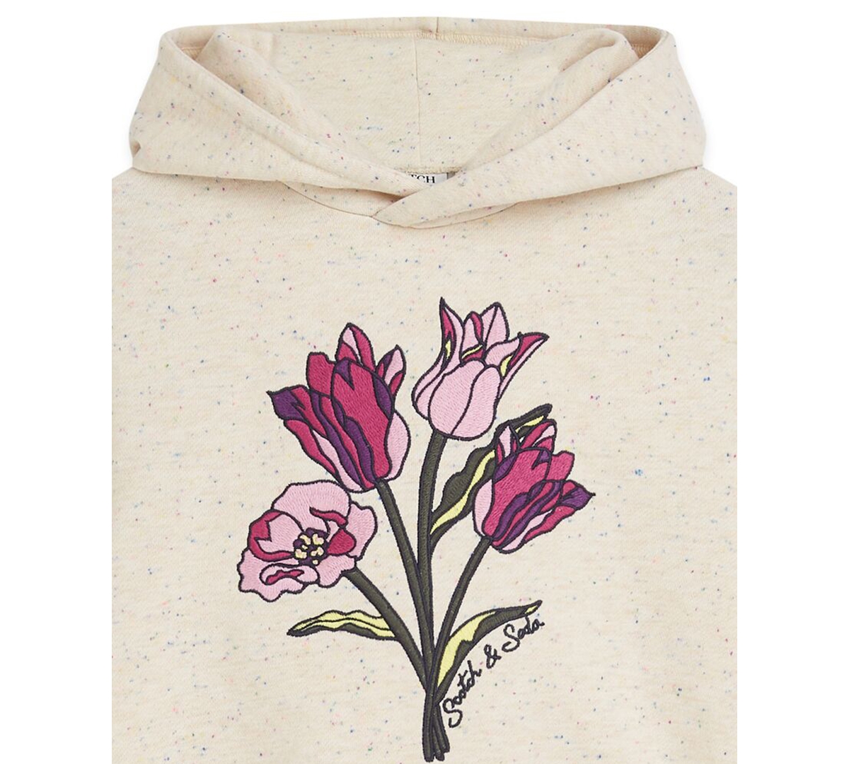 Scotch & Soda Girls 7-16 Pleated-Sleeve Relaxed Fit Hoodie