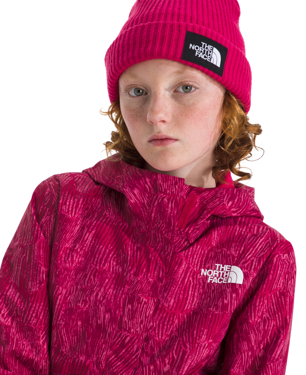 The North Face Girls 6-16 Warm Waterproof Antora Rain Jacket In Pink