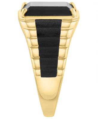 Men's Onyx Ring in 14k Yellow Gold