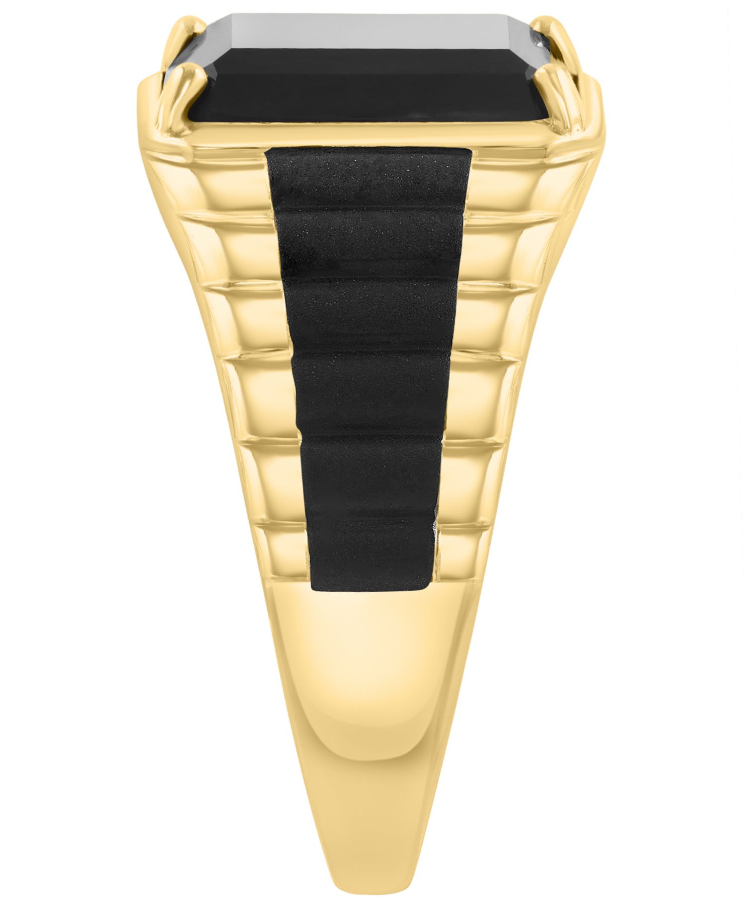 Men's Onyx Ring in 14k Yellow Gold