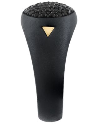 Men's Black Spinel (3/4 ct. t.w.) Ring in Sterling Silver