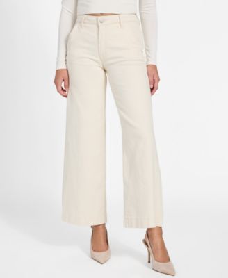 GUESS - Women's Wide Leg Stretch Denim Jeans