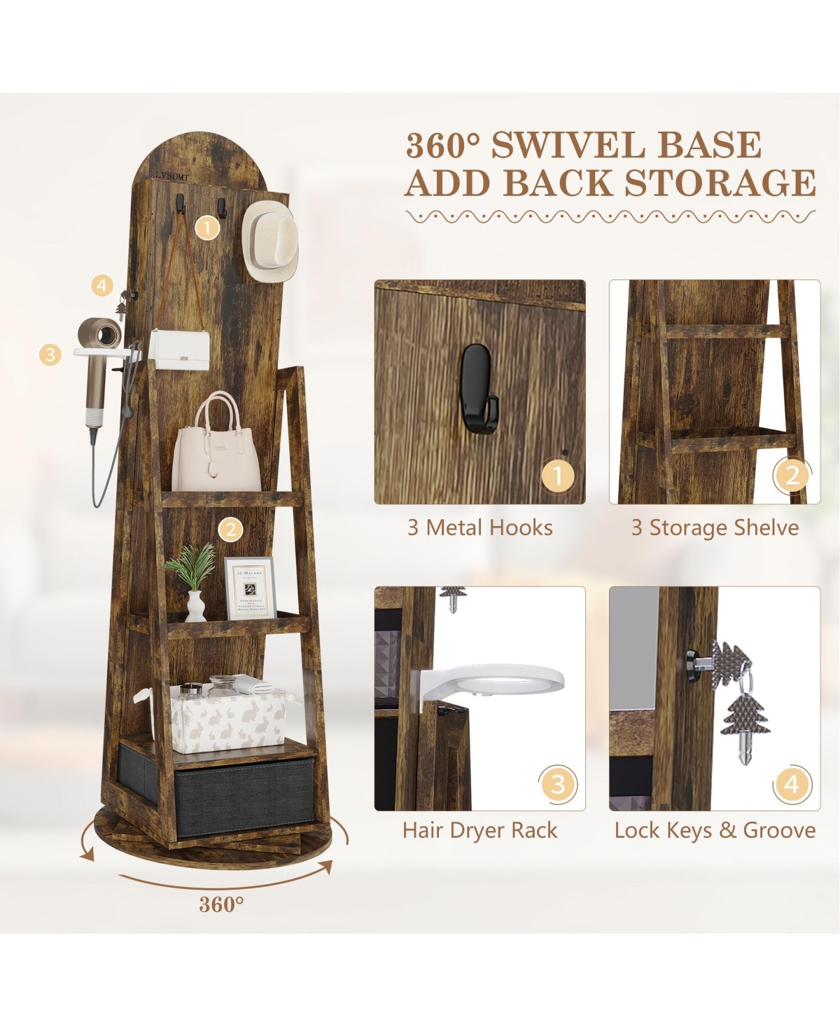 Vlsrka Floor / Wall Full Length Mirror