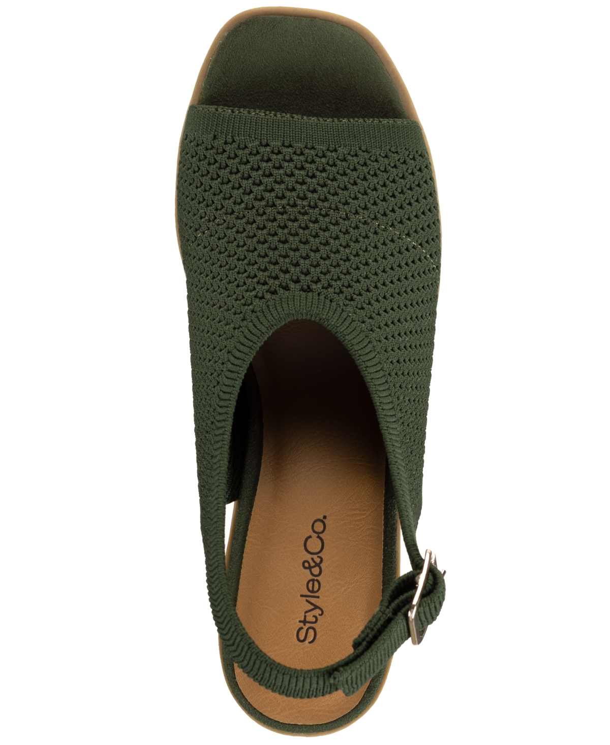 Style & Co . Women's Fayee Knit Sandals, Macy's Exclusive In Green