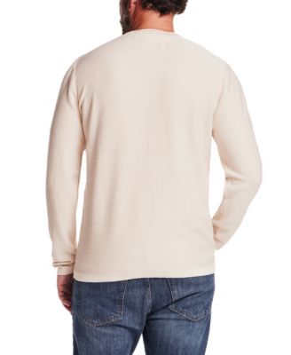 Men's Long-Sleeve Crewneck Twill Stonewash Sweater