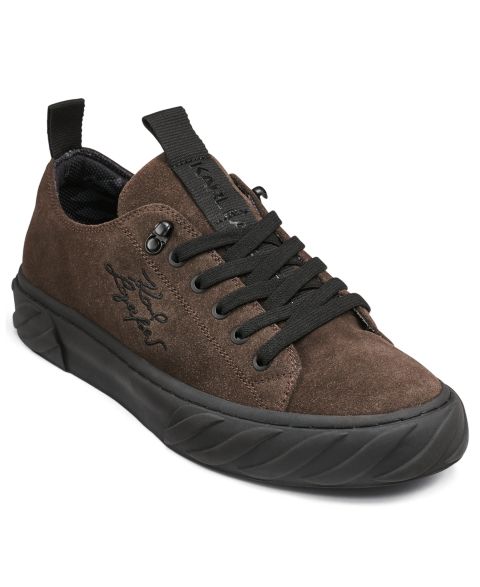 Мужские кроссовки KARL LAGERFELD PARIS Round Toe Low-Profile, цвет: Коричневый
