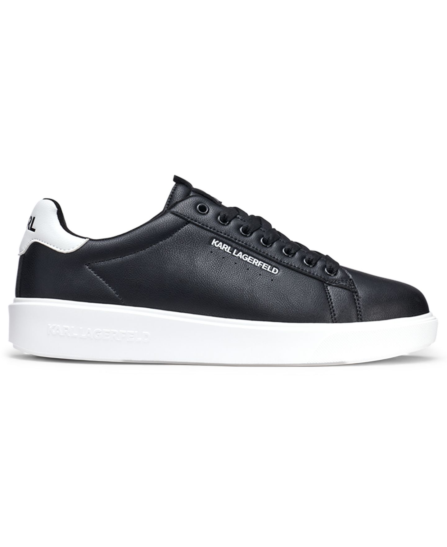 Мужские кроссовки KARL LAGERFELD PARIS Logo Plain-Toe, цвет: Чёрный — фото 2