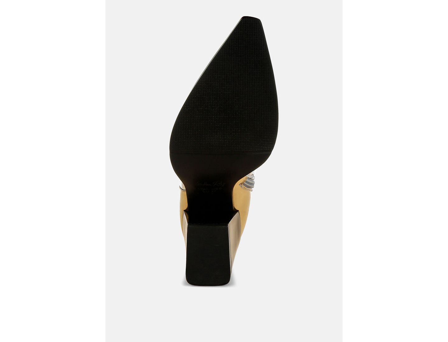 Женские ботинки London Rag Stemon Three Tone Block Heel, цвет: Чёрная искусственная кожа — фото 5