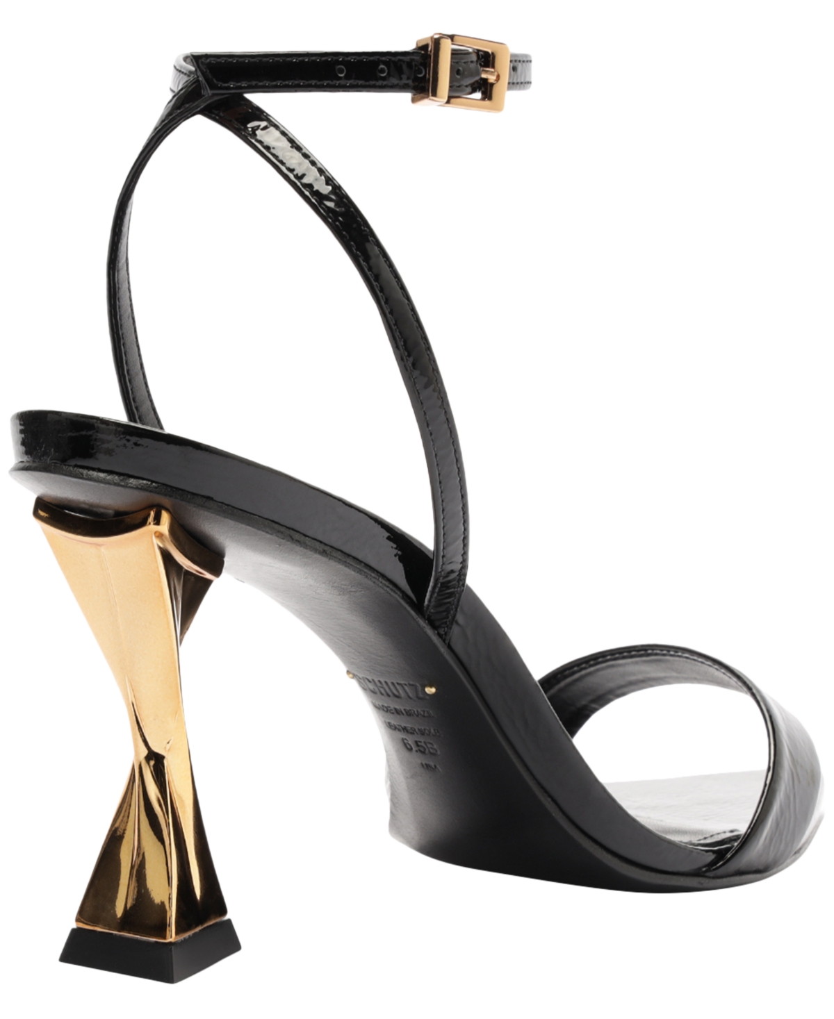 Schutz Elisha Ankle Strap Sandal In Black