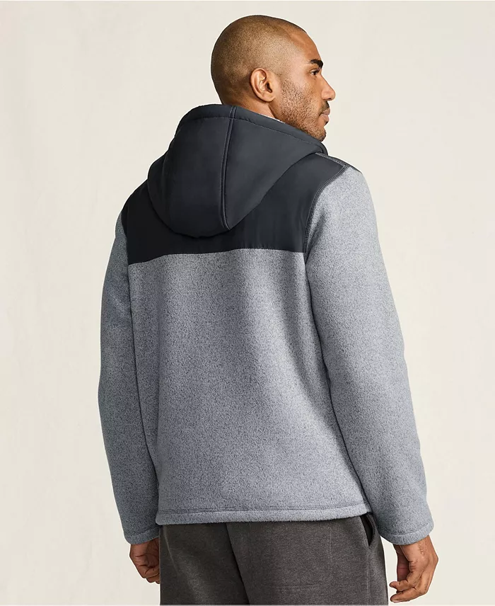 Men's Sweater Fleece Mixed Media Full Zip Jacket - thumbnail 6