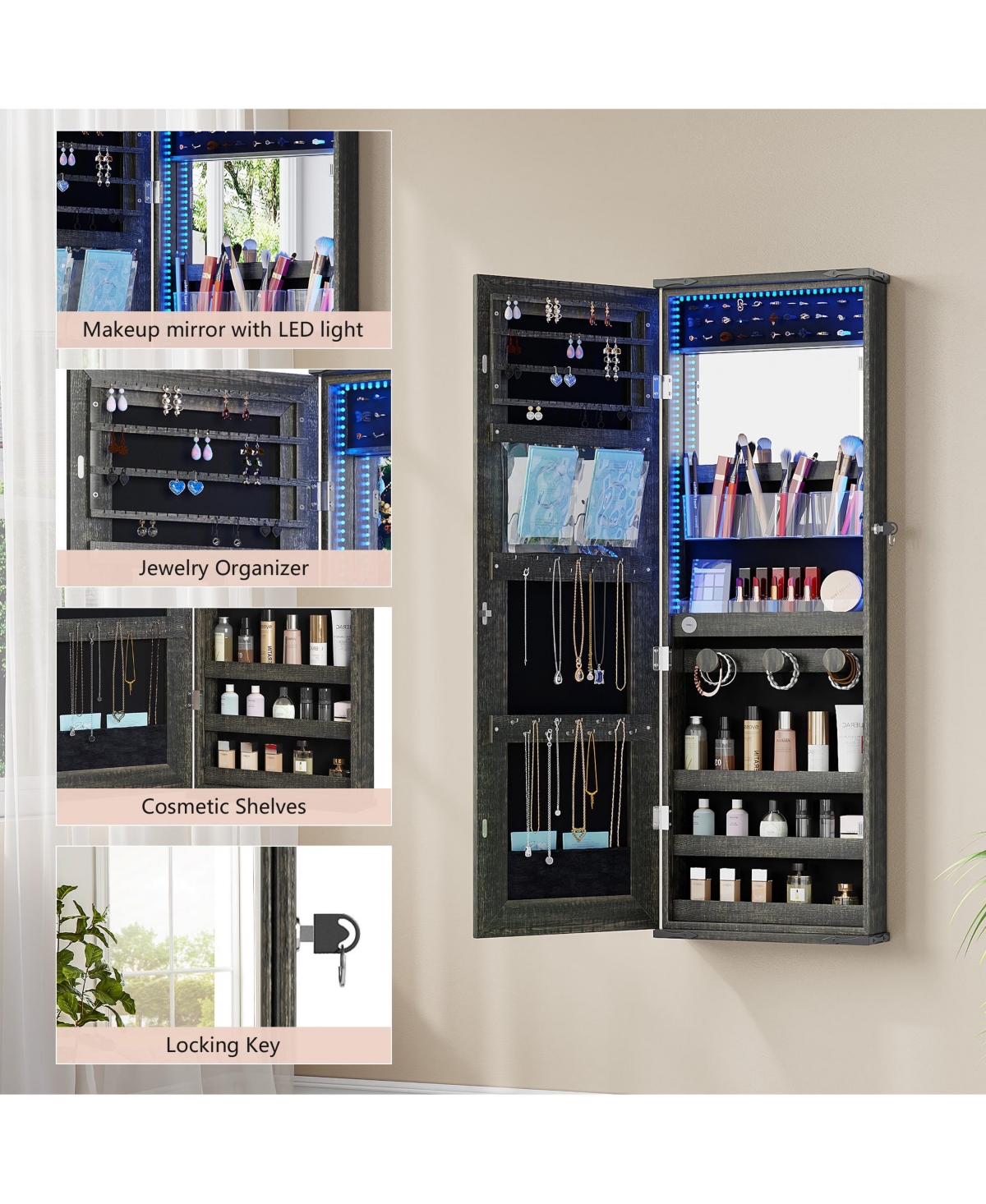 Vlsrka Rgb Led Full Length Mirror