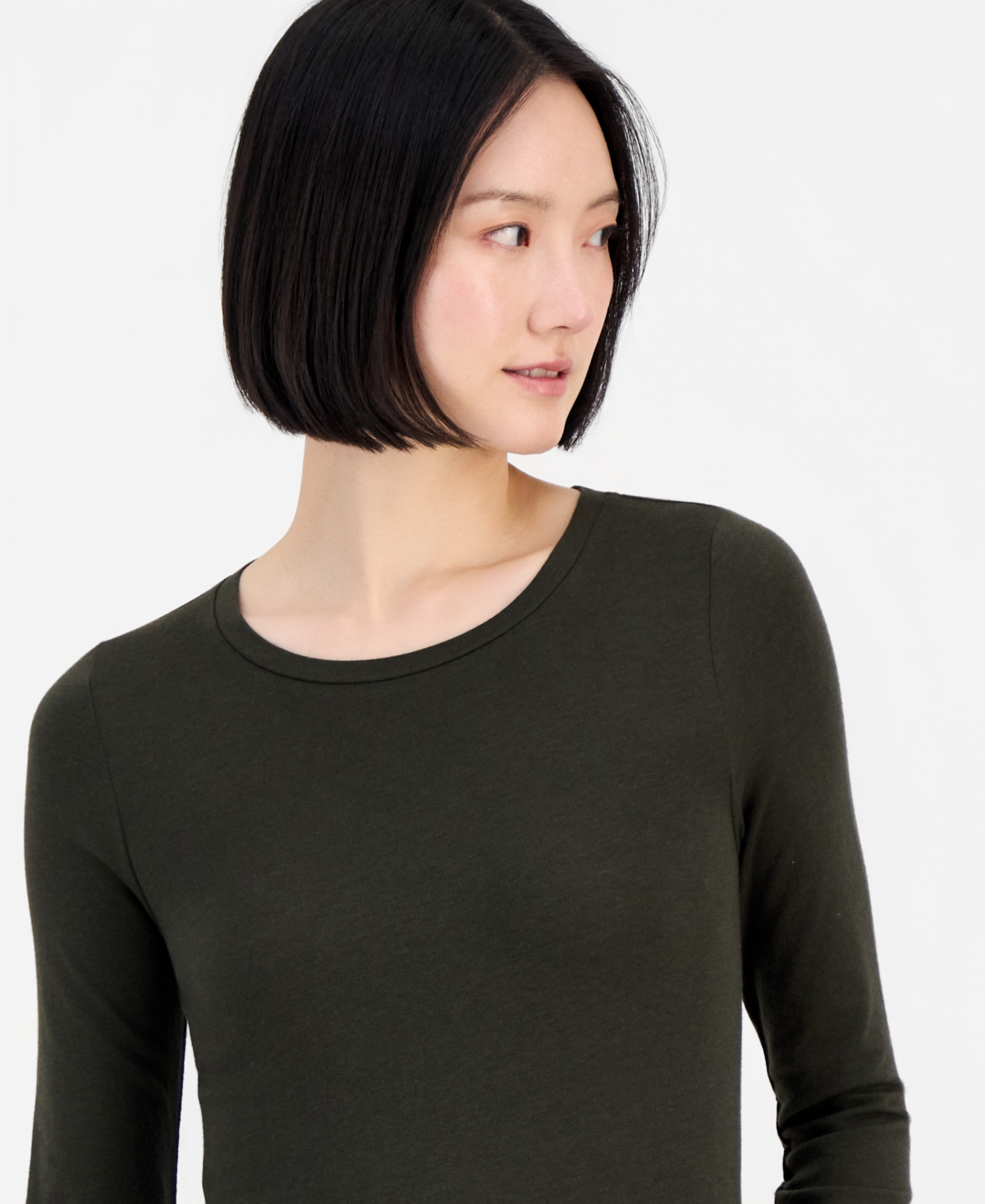 Eileen Fisher Women's Round Neck T-shirt In Green