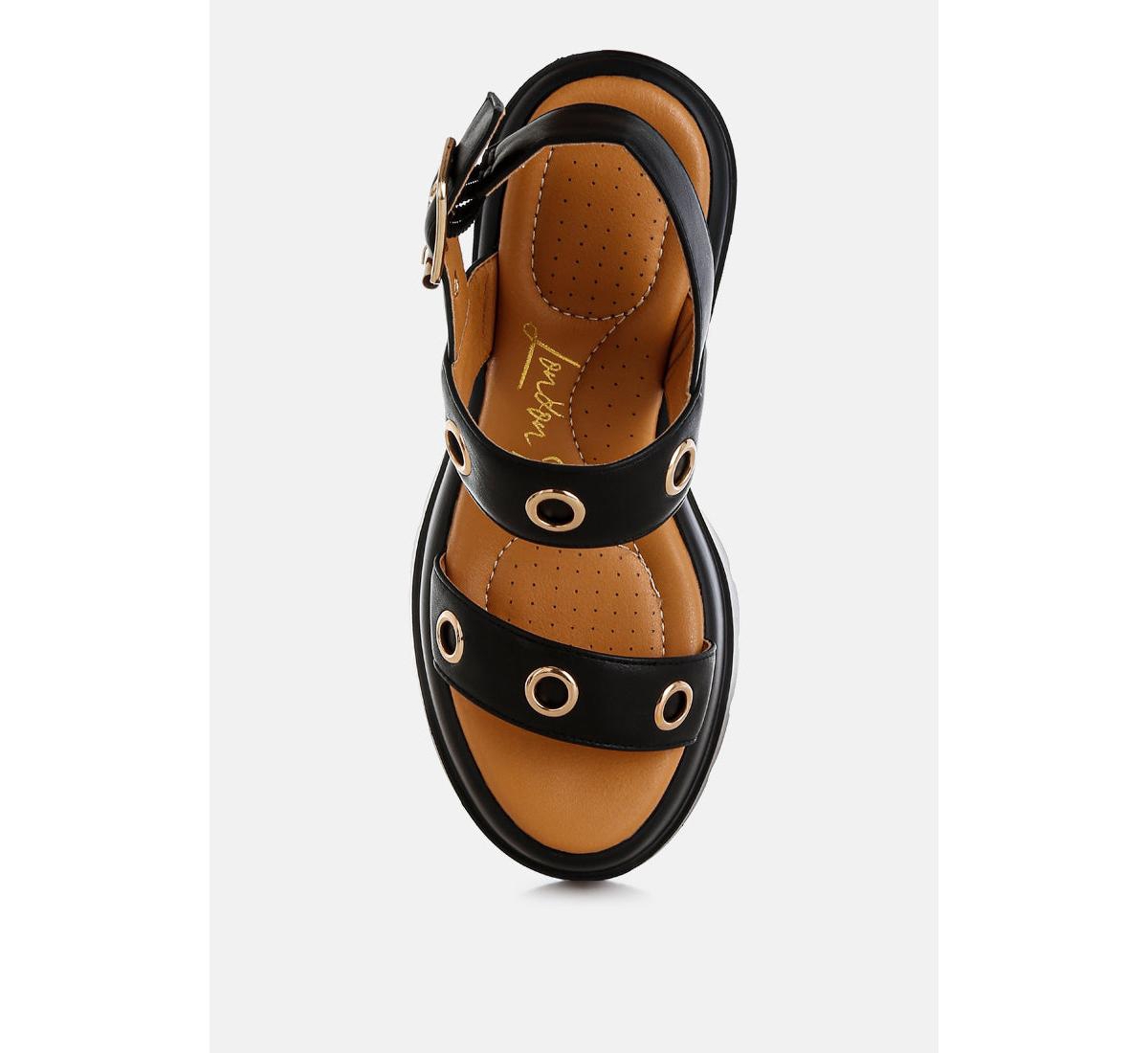 Urla Eyelet Detail Platform Heel Sandals Women