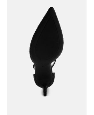 Womens Wanda Pearls & Sequins Embellished Stiletto Sandals