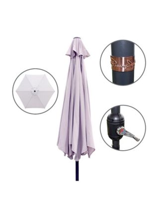 Panama Jack Outdoor Panama Jack Grey 9 Ft Alum Patio Umbrella W/Crank