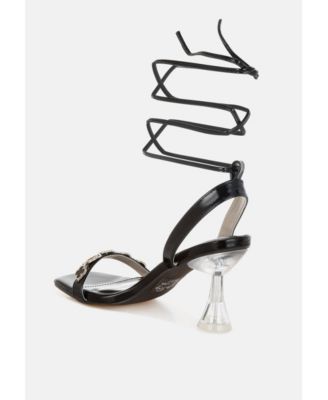 Womens Ebina Charm Detail Spool Heels