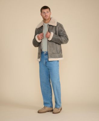 Men's Aviator Jacket, Grey.