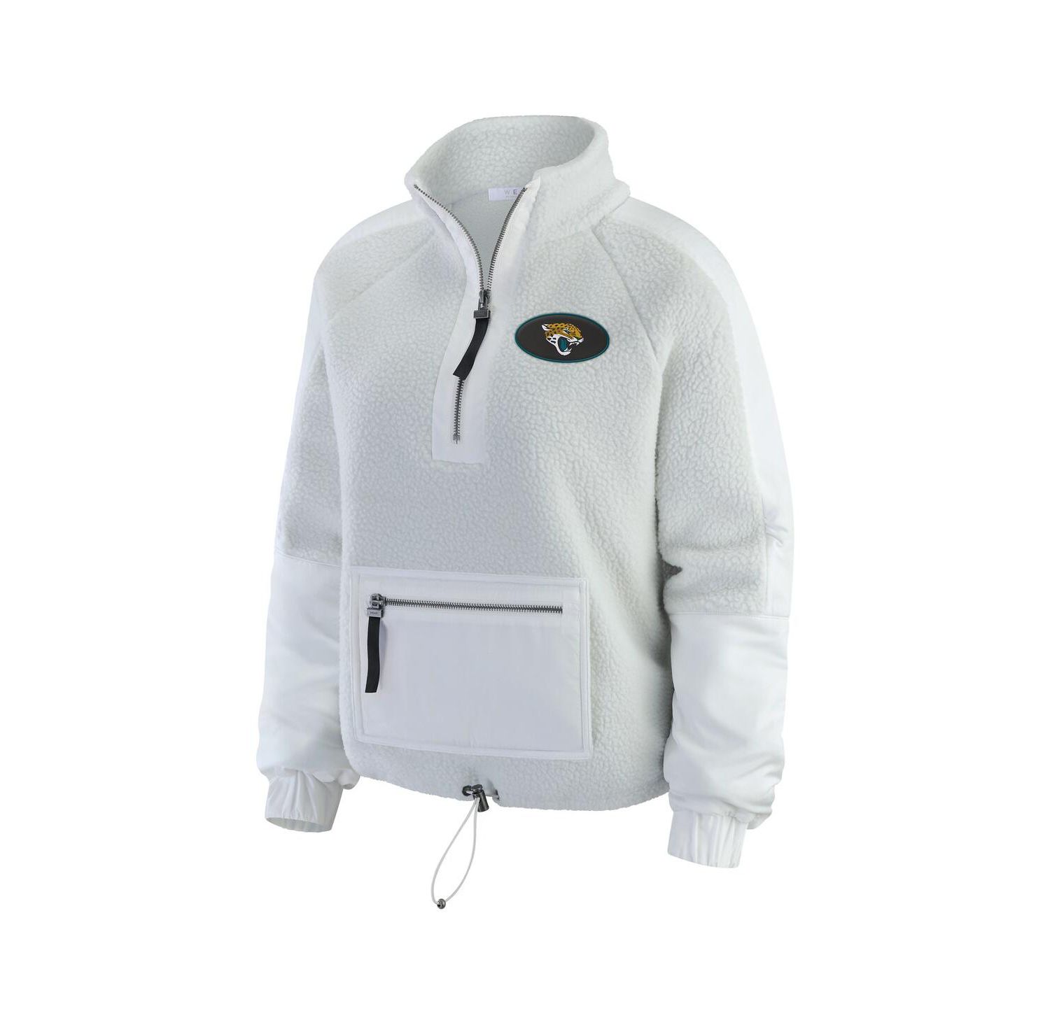 Women's White Jacksonville Jaguars Polar Fleece Half-Zip Jacket