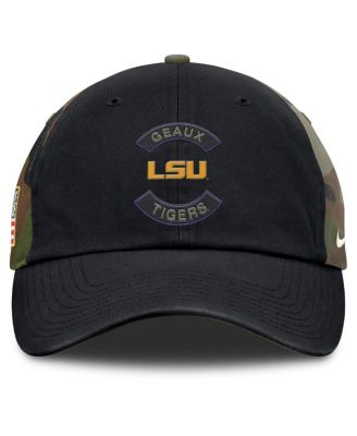 Men's Black/Camo LSU Tigers 2025 Military Appreciation Club Adjustable Hat