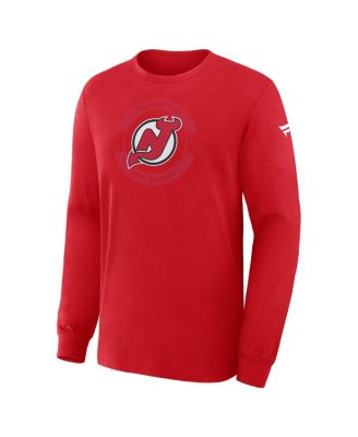 Men's Red New Jersey Devils Authentic Pro Property Of Practice Long Sleeve T-Shirt