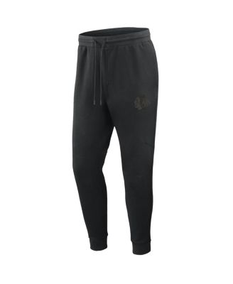 Men's Black Chicago Blackhawks Authentic Pro Road Tri-Blend Joggers
