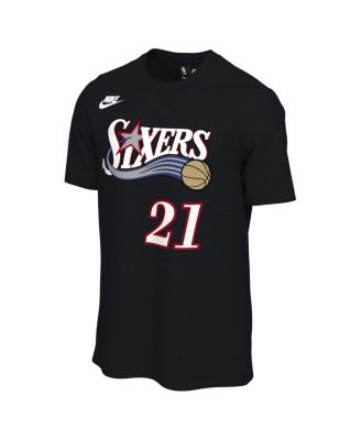 Men's and Women's Joel Embiid Black Philadelphia 76ers Name Number T-Shirt