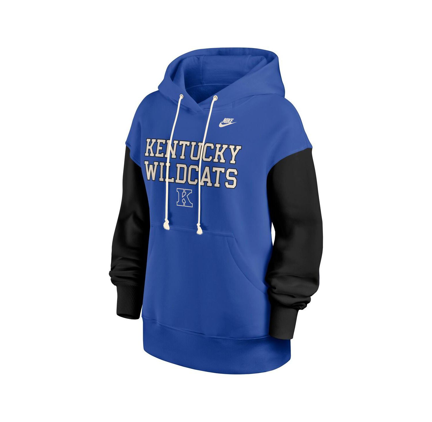 Women's Royal/Black Kentucky Wildcats Oversized Legacy Phoenix Pullover Hoodie