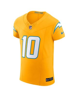 Men's Justin Herbert Gold Los Angeles Chargers Alternate Charger Power Vapor F.U.S.E. Elite Jersey