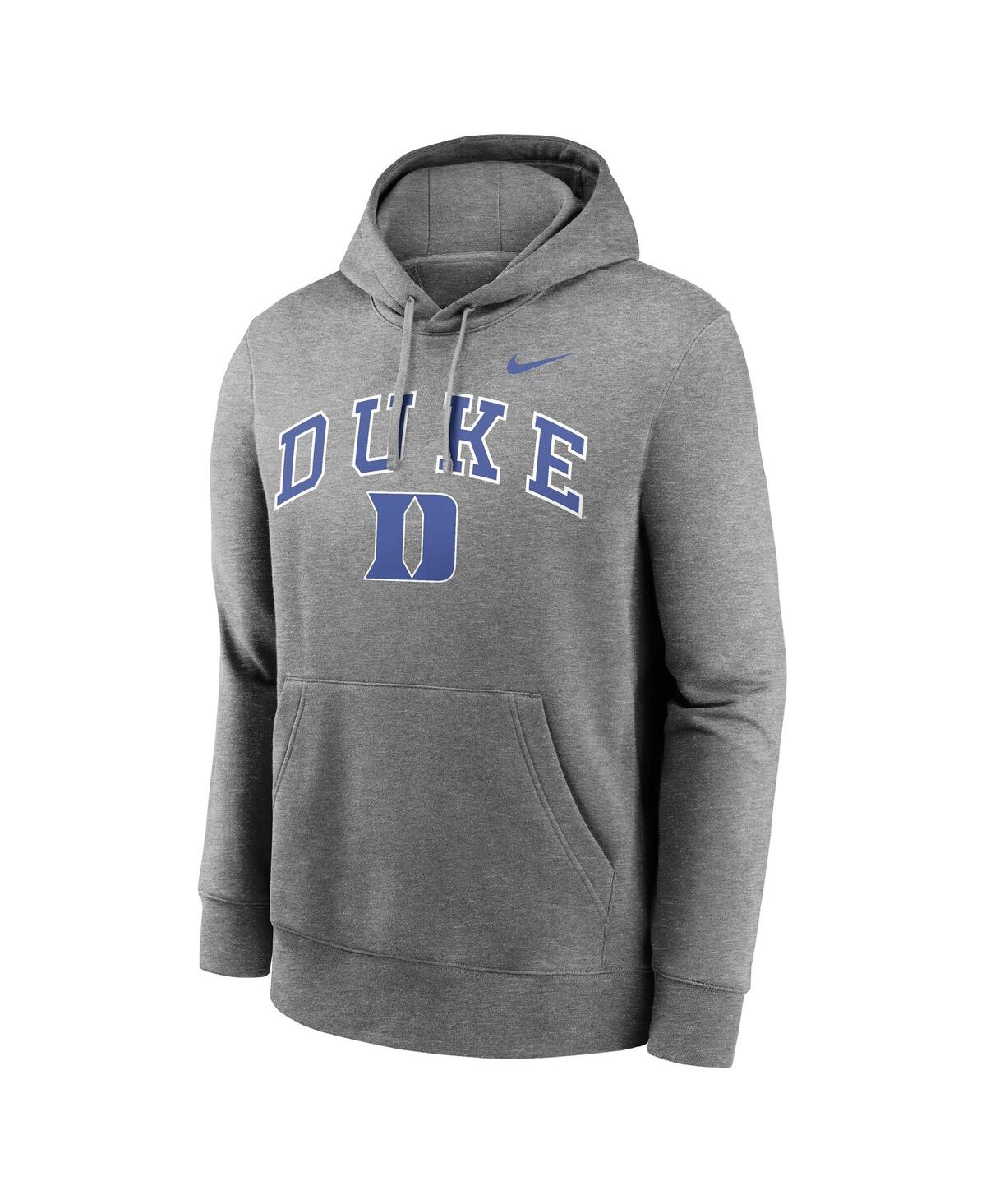 Nike Men's Gray Duke Blue Devils Club Fleece Arch Pullover Hoodie