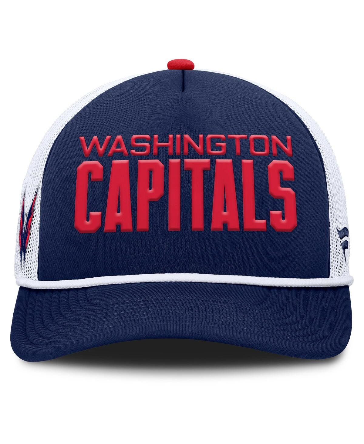 Fanatics Men's Navy/White Washington Capitals Authentic Pro Rink A-Frame Adjustable Hat