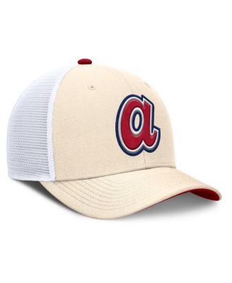 Men's Natural Atlanta Braves Cooperstown Collection Dri-FIT Rise Trucker Adjustable Hat