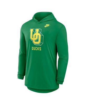 Men's Green Oregon Ducks Legacy Tri-Blend Dri-FIT Long Sleeve Hoodie T-Shirt
