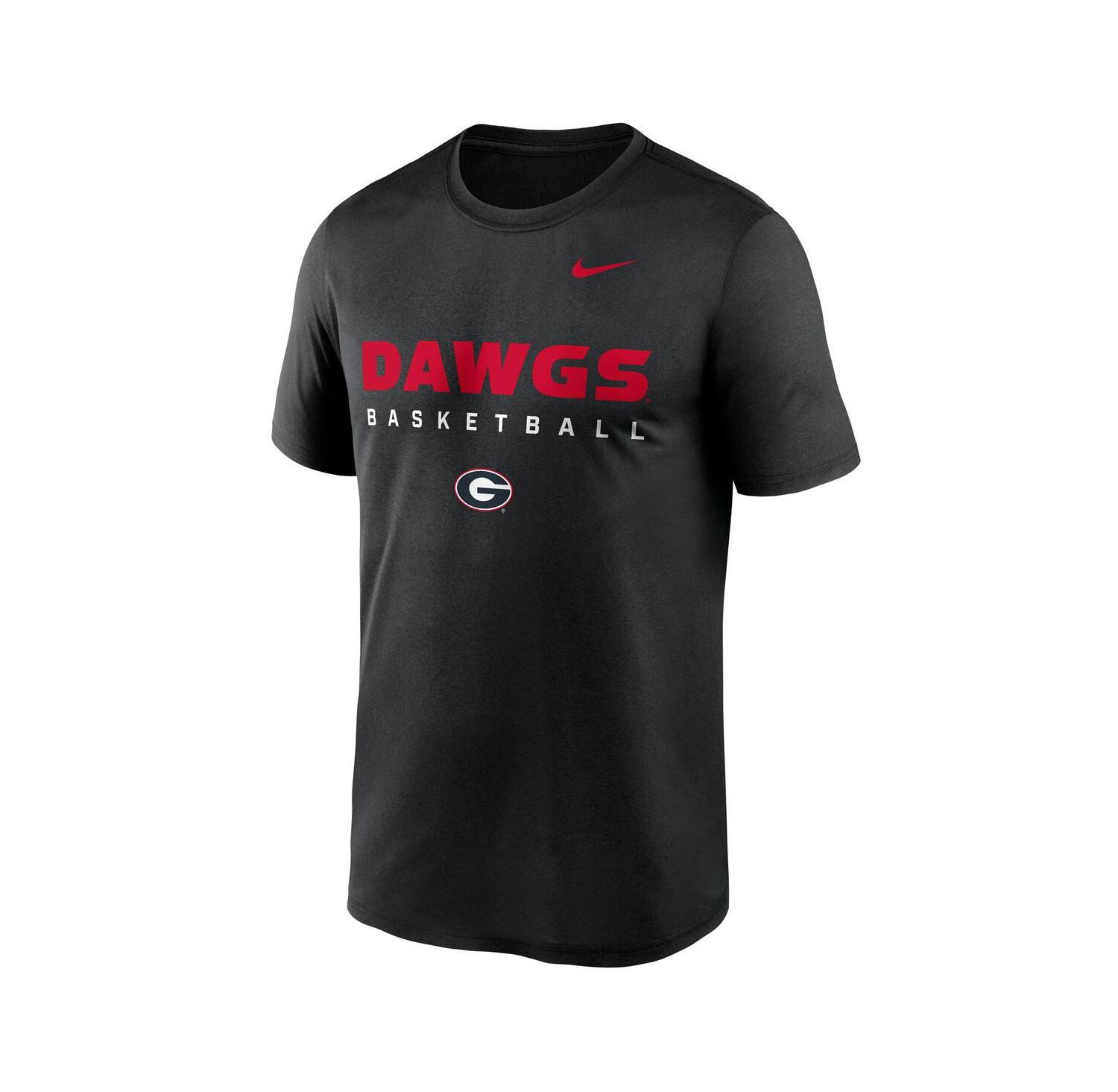 Men's Black Georgia Bulldogs 2025 Courtside Basketball Legend Dri-FIT T-Shirt