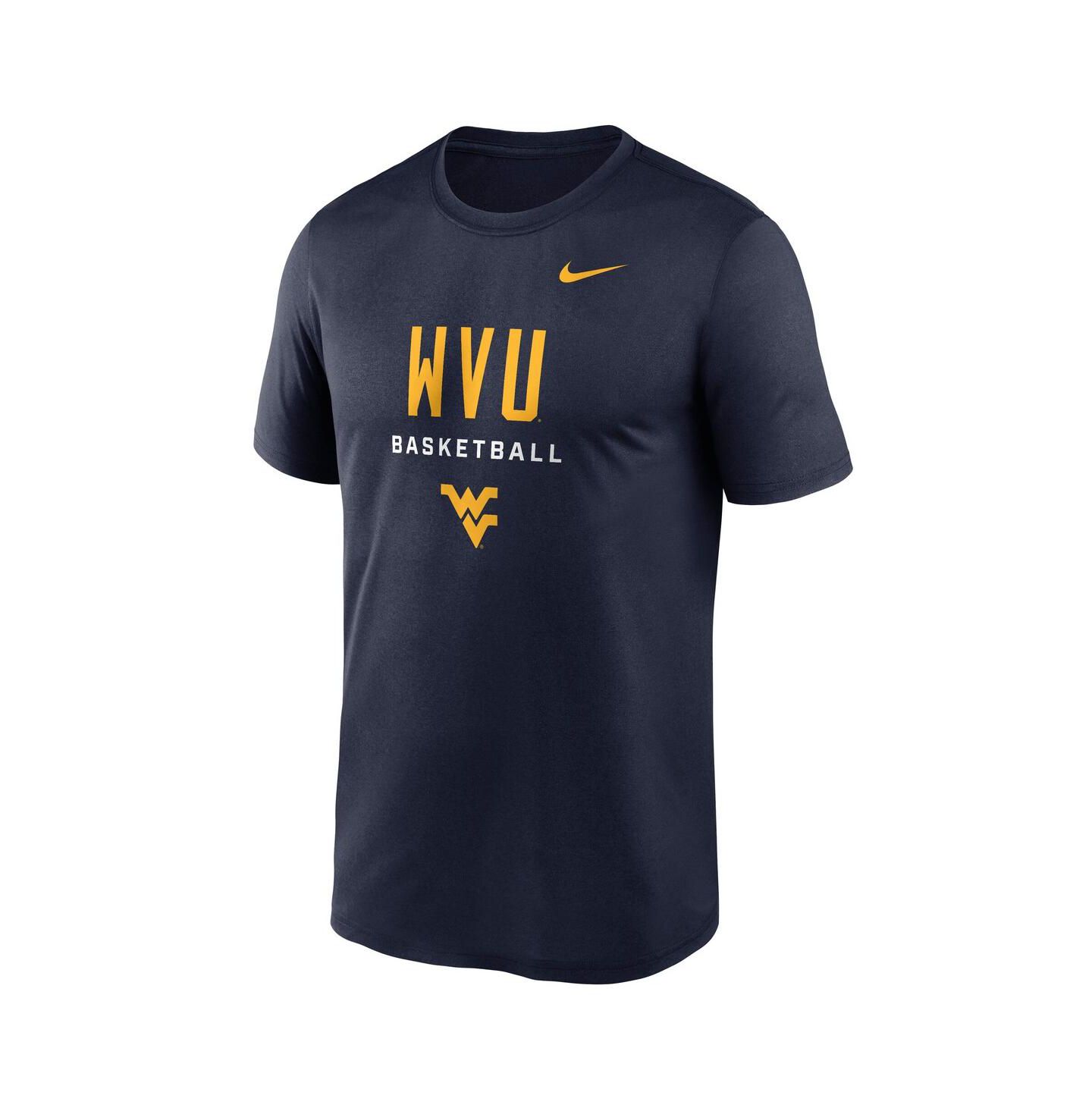 Мужская футболка Nike Navy West Virginia Mountaineers 2025 Courtside Basketball Legend Dri-FIT — фото 2