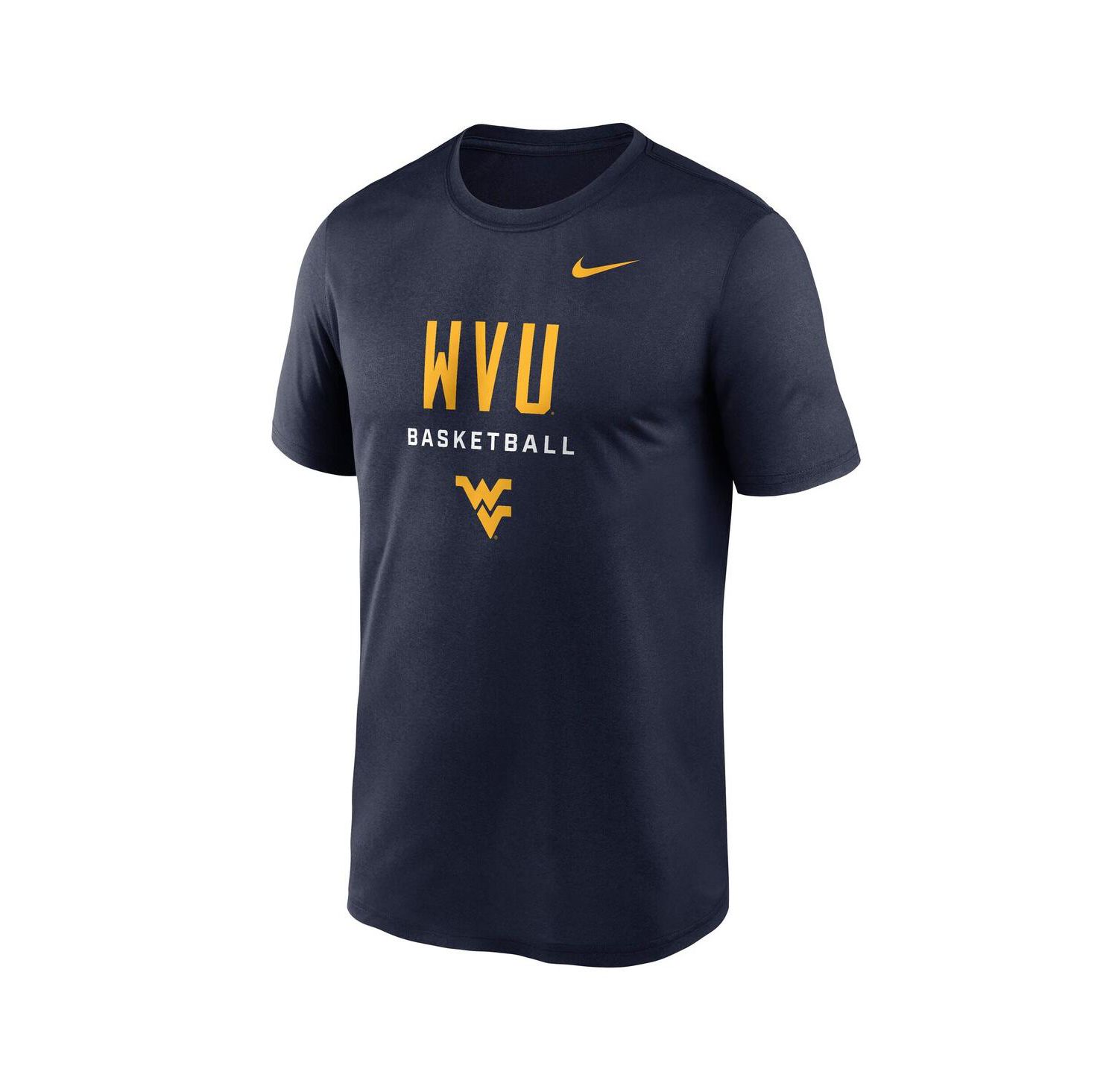 Men's Navy West Virginia Mountaineers 2025 Courtside Basketball Legend Dri-FIT T-Shirt