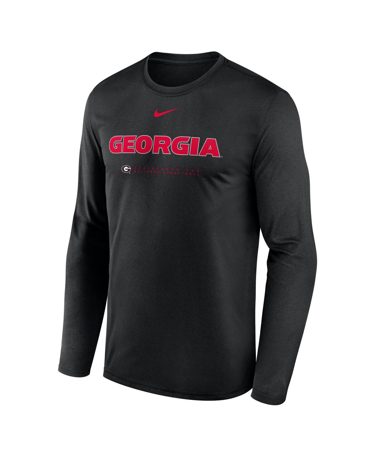 Nike Men's Black Georgia Bulldogs 2025 Courtside Basketball Shootaround Legend Dri-fit Long Sleeve T-Shirt