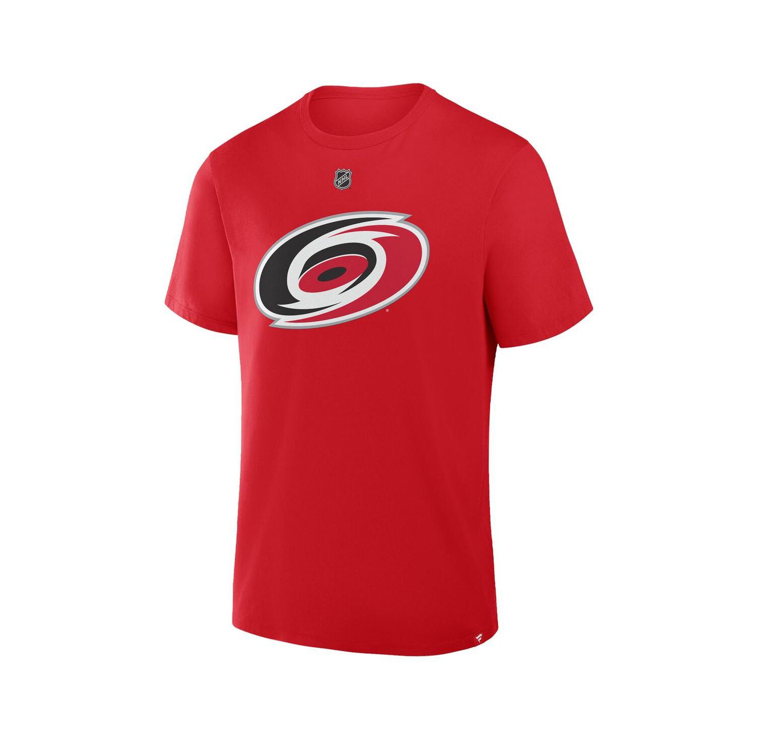 Men's Sebastian Aho Red Carolina Hurricanes Authentic Stack Name & Number T-Shirt