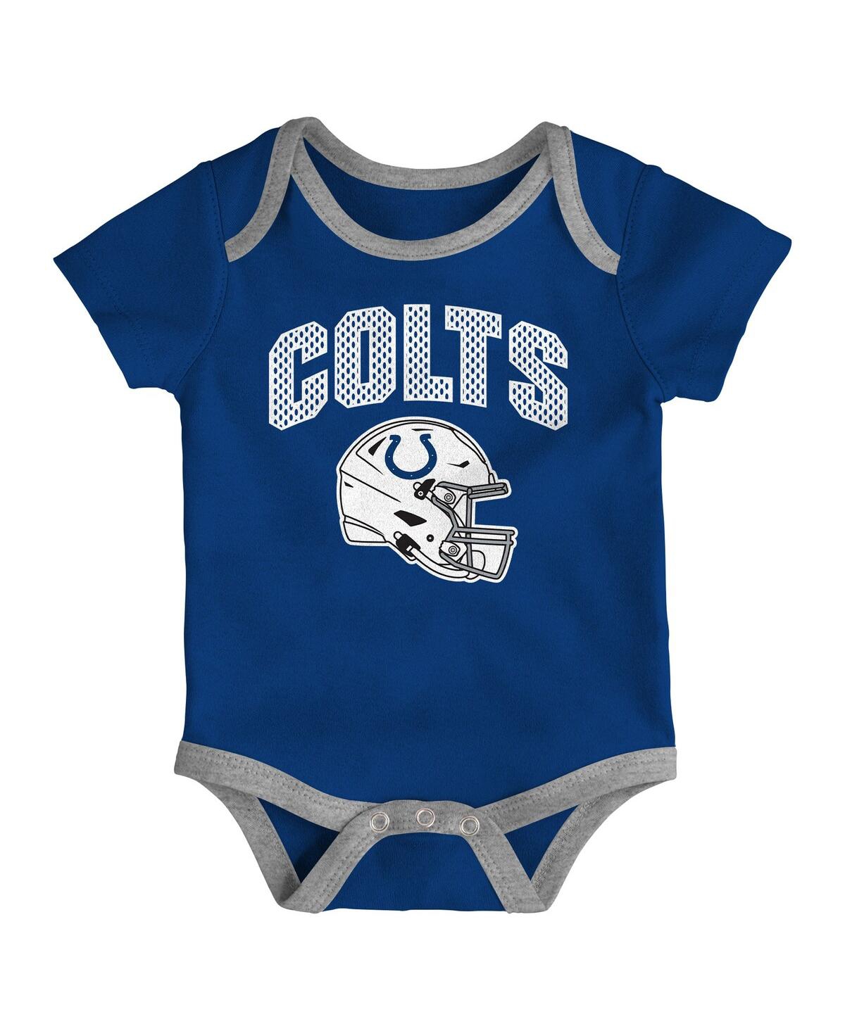Outerstuff Baby Boys And Girls 3-piece Indianapolis Colts All Day Play Bodysuit Set In Multi