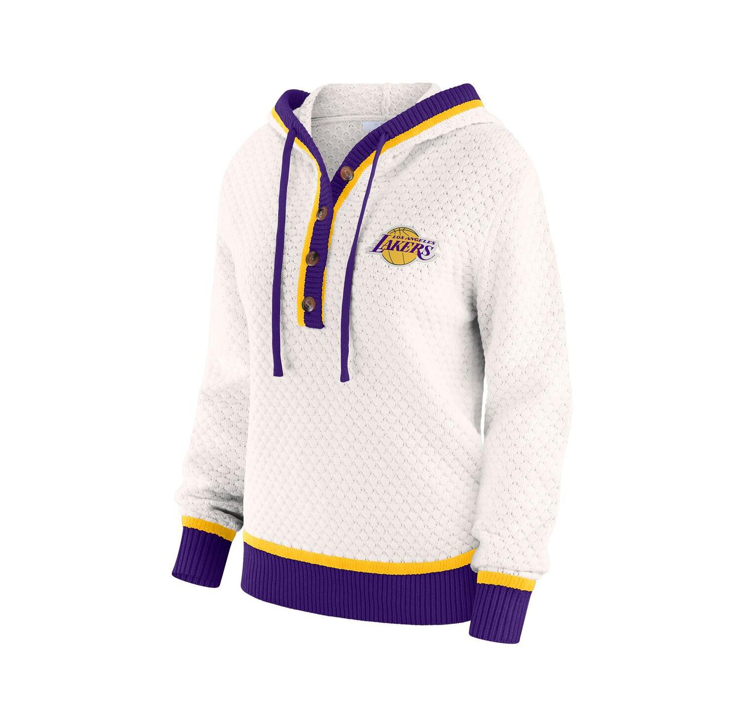 Women's Cream Los Angeles Lakers Plus Size Hoodie Sweater