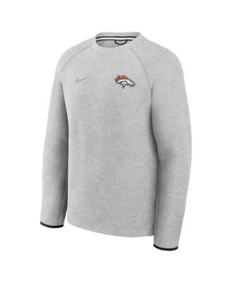 Men's Heather Gray Denver Broncos Tech Fleece Raglan Sweatshirt