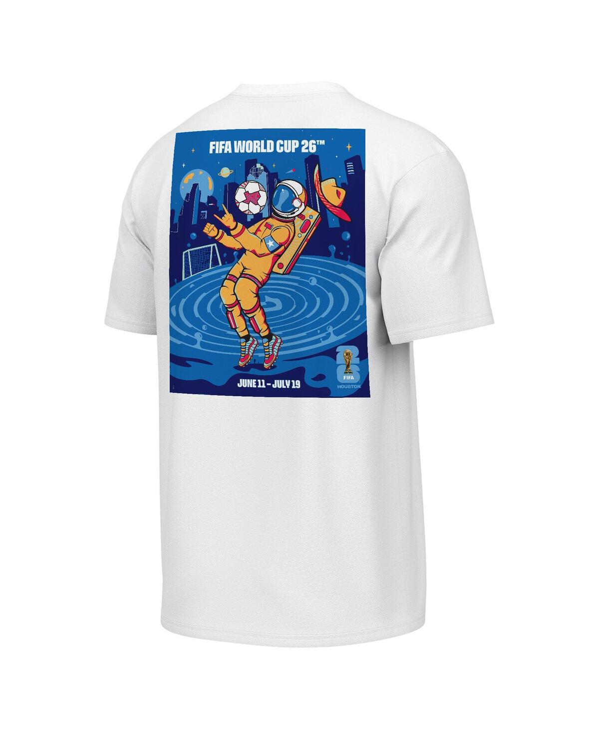 Outerstuff Men's White 2026 Fifa World Cup Houston Host City Poster Graphic T-shirt In Pink